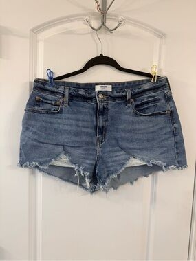 DENIZEN Levi's Blue Distressed Cutoff Jean Shorts (16)